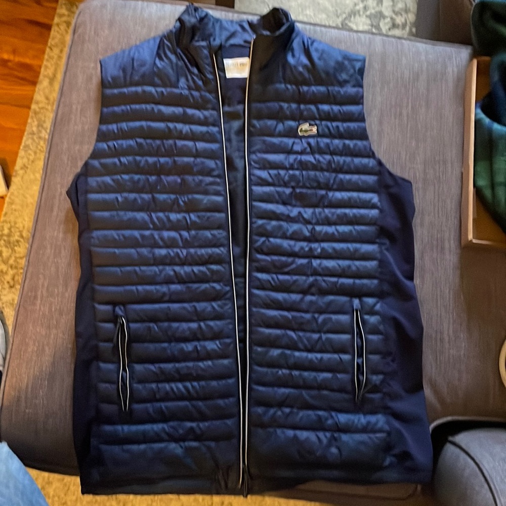 Blue Lacoste Puffer Vest